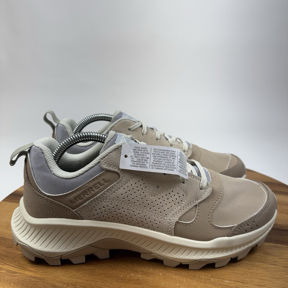 New NWT Womens Merrell Tempo Sol Tan Suede Low Hiking Shoes Sneakers Size 9 M